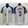 Atlanta Braves #3 Dale Murphy Number White Puhics 2023 City Connect Flex Base Stitched Jersey 3