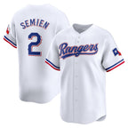 Texas Rangers #2 Marcus Semien White Puhics Home Limited Player Jersey