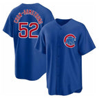Chicago Cubs #52 Pete Crow-Armstrong Blue Puhics 2024 Cool Base Stitched Jersey