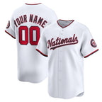 Custom Washington Nationals White Puhics Home Limited Jersey