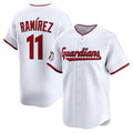 Cleveland Guardians #11 Jos¨¦ Ram¨ªrez White Puhics Home Limited Player Jersey