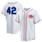 Cincinnati Reds #42 Jackie Robinson White Puhics Home 2025 Day Replica Jersey