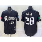 Texas Rangers #28 Jonah Heim Black Puhics Gothic Mexico 2025 Vapor Premier Limited Stitched Jersey