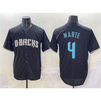 Arizona Diamondbacks #4 Ketel Marte Black Puhics Stitched Jersey