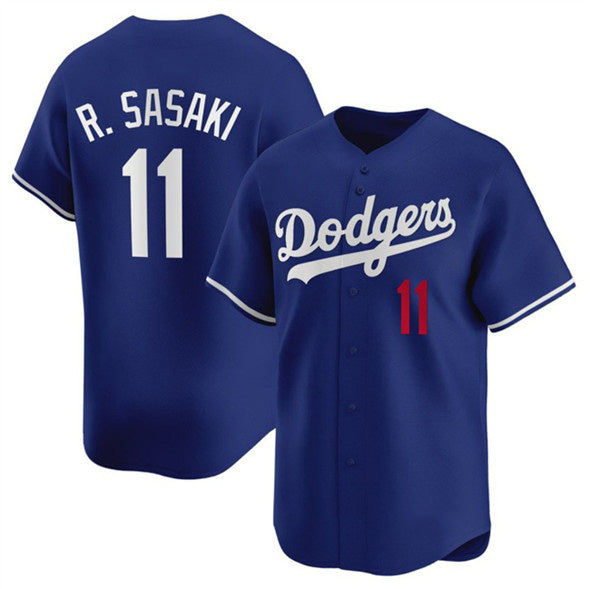 Los Angeles Dodgers #11 Roki Sasaki Royal Puhics 2025 Alternate Limited Stitched Jersey