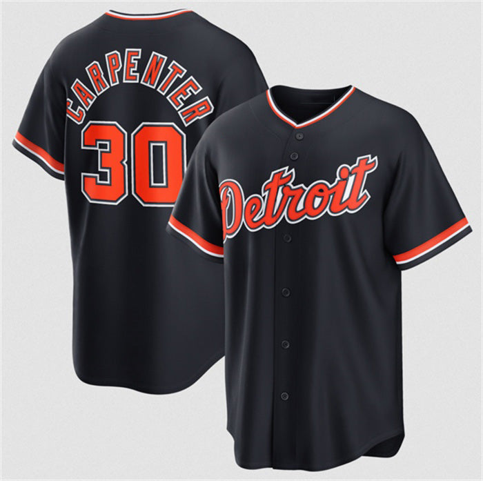 Detroit Tigers #30 Kerry Carpenter Navy Puhics Alternate Stitched Jersey
