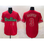 Philadelphia Phillies #3 Bryce Harper Red Puhics Phanatic Limited Stitched Jersey