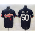 Los Angeles Dodgers #50 Mookie Betts Black Puhics Mexico Limited Stitched Jersey