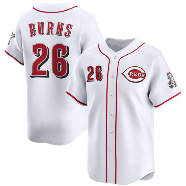 Cincinnati Reds #26 Chase Burns White Puhics Home Limited Stitched Jersey
