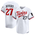Minnesota Twins #27 Ryan Jeffers White Puhics Home Limited Player Jersey