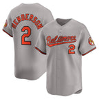 Baltimore Orioles #2 Gunnar Henderson Gray Puhics Road Limited Player Jersey