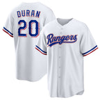 Texas Rangers #20 Ezequiel Duran White Puhics Home Replica Jersey