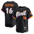 San Francisco Giants #16 Rafael Devers Black Puhics 2025 City Connect Limited Player Jersey