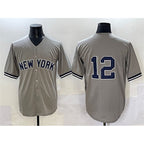 New York Yankees #12 Trent Grisham Grey Puhics Cool Base Stitched Jersey