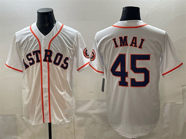 Houston Astros #45 Tatsuya Imai White Puhics Cool Base Stitched Jersey