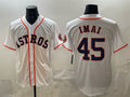 Houston Astros #45 Tatsuya Imai White Puhics Cool Base Stitched Jersey