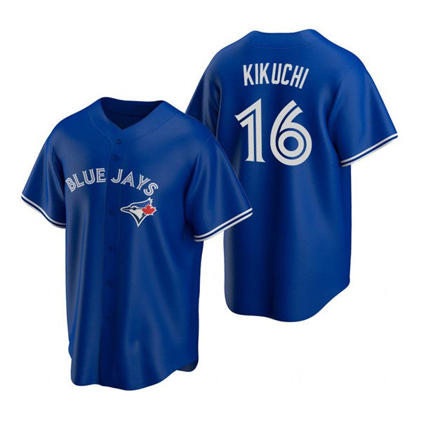 Toronto Blue Jays #16 Yusei Kikuchi Royal Puhics Cool Base Stitched Jersey