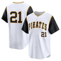 Pittsburgh Pirates #21 Roberto Clemente White Puhics Cooperstown Collection Limited Jersey