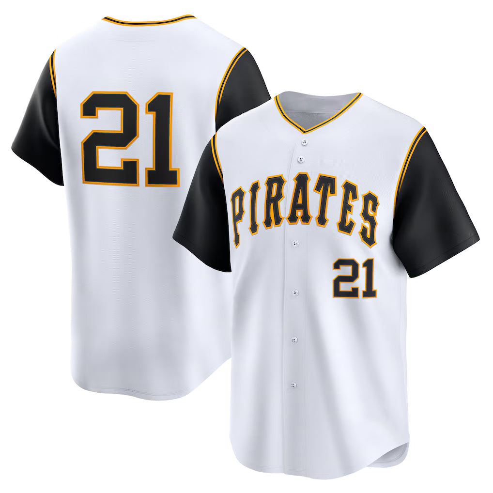 Pittsburgh Pirates #21 Roberto Clemente White Puhics Cooperstown Collection Limited Jersey