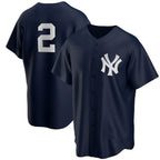New York Yankees #2 Derek Jeter Navy Puhics Alternate Replica Player Jersey