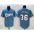 Texas Rangers #36 Wyatt Langford Blue Puhics Limited Stitched Jersey