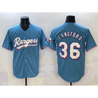 Texas Rangers #36 Wyatt Langford Blue Puhics Limited Stitched Jersey