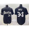 Boston Red Sox #34 David Ortiz Black Puhics Gothic Vapor Limited Stitched Jersey