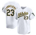 Oakland Athletics #23 Shea Langeliers White Puhics Home Limited Stitched Jersey
