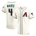 Arizona Diamondbacks #4 Ketel Marte Cream Puhics Home Elite Jersey