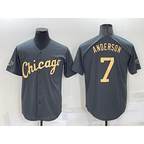 Chicago White Sox #7 Tim Anderson Grey Puhics 2022 All Star Stitched Cool Base Jersey