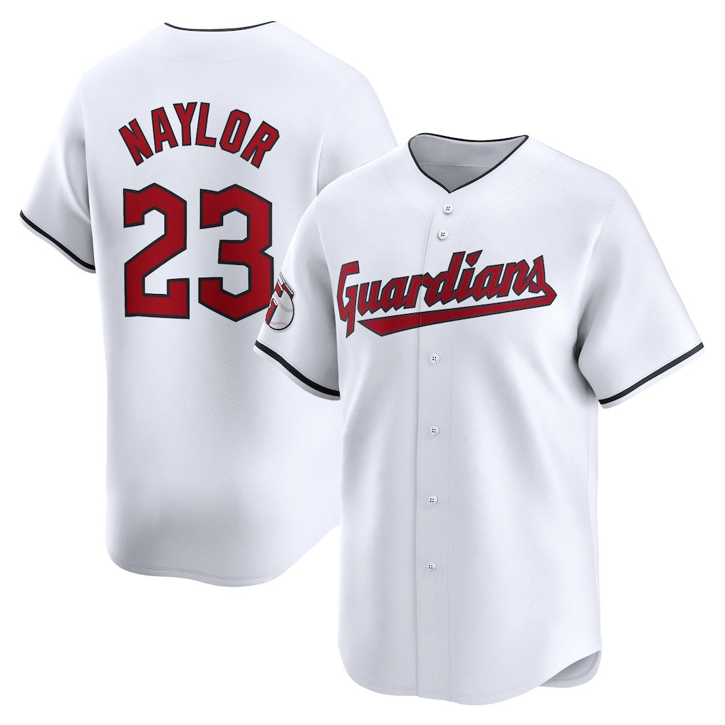 Cleveland Guardians #23 Bo Naylor White Puhics Home Limited Player Jersey 2