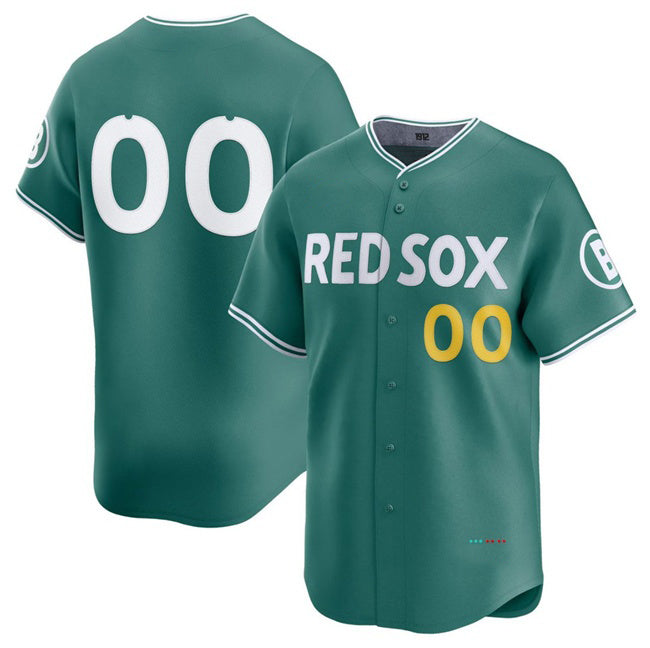 Custom Boston Red Sox ACTIVE PLAYER Green Puhics 2025 City Connect Limited Stitched Jersey
