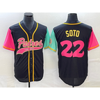 San Diego Padres #22 Juan Soto Black Puhics NEW 2023 City Connect Cool Base Stitched Jersey