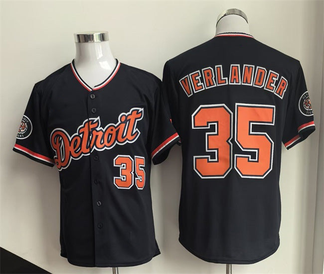 Detroit Tigers #35 Justin Verlander Black Puhics 2026 Cool Base Stitched Jersey