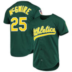 Oakland Athletics #25 Mark McGwire Mitchell & Ness Green Puhics 1997 Cooperstown Collection Authentic Jersey