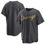 Chicago White Sox Blank Charcoal Puhics 2022 All-Star Cool Base Stitched Jersey