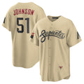 Arizona Diamondbacks #51 Randy Johnson Gold Puhics Sand City Connect Replica Player Jersey