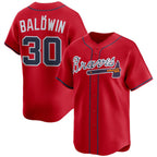 Atlanta Braves #30 Drake Baldwin Red Puhics 2025 Alternate Limited Stitched Jersey