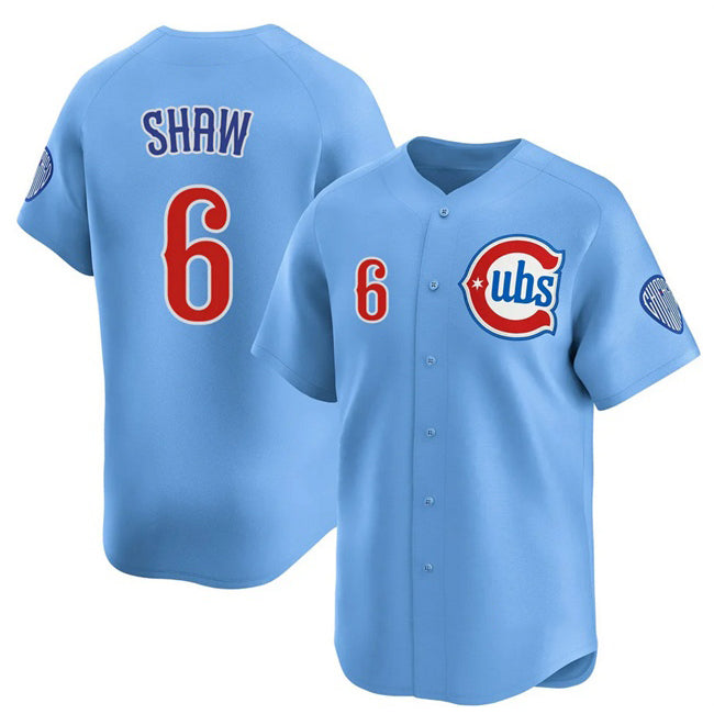 Chicago Cubs #6 Matt Shaw Blue Puhics 2024-25 2nd Alternate Limited Stitched Jersey