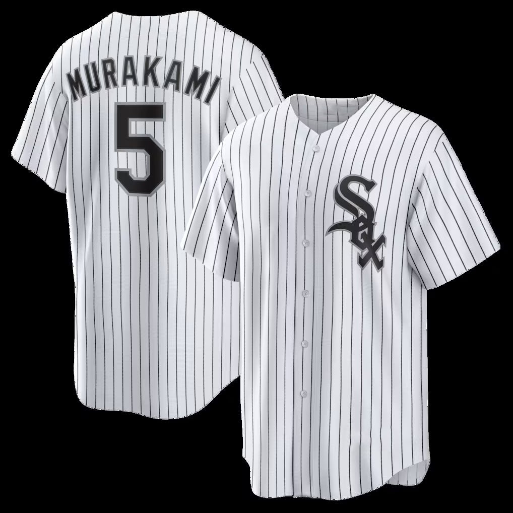 Chicago White Sox #5 Munetaka Murakami White Puhics Home Replica Jersey