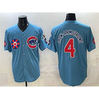 Chicago Cubs #4 Pete Crow-Armstrong Blue Puhics 2025 Tokyo Series 2nd Alternate Limited Stitched Jersey 2