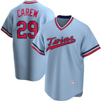 Minnesota Twins #29 Rod Carew Light Blue Puhics Road Cooperstown Collection Player Jersey