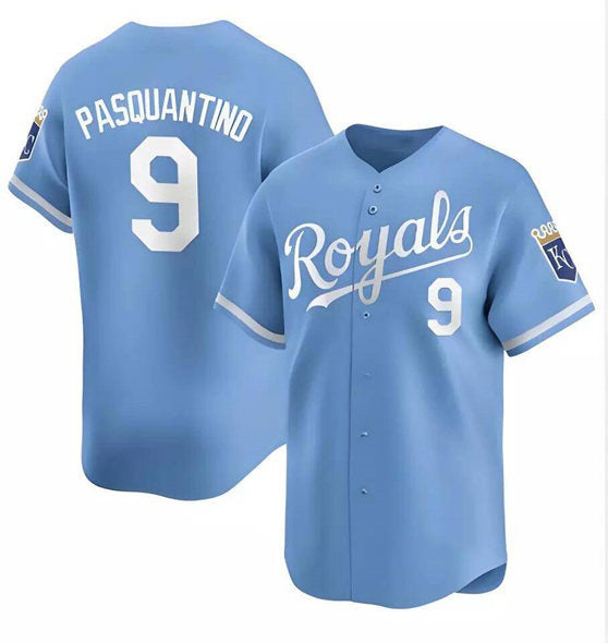 Kansas City Royals #9 Vinnie Pasquantino Light Blue Puhics Alternate Limited Stitched Jersey