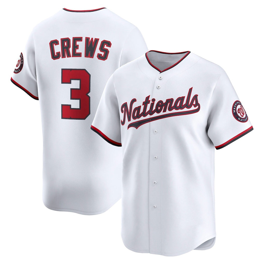 Washington Nationals #3 Dylan Crews White Puhics Home Limited Player Jersey