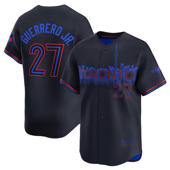 Toronto Blue Jays #27 Vladimir Guerrero Jr. Black Puhics 2024 City Connect Limited Stitched Jersey