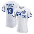 Kansas City Royals #13 Salvador Perez White Puhics Flex Base Stitched Jersey