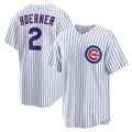 Chicago Cubs #2 Nico Hoerner White Puhics Replica Player Jersey