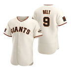 San Francisco Giants #9 Brandon Belt stitched Cream Puhics Jersey