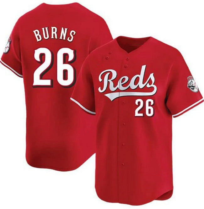 Cincinnati Reds #26 Chase Burns Red Puhics Limited Stitched Jersey
