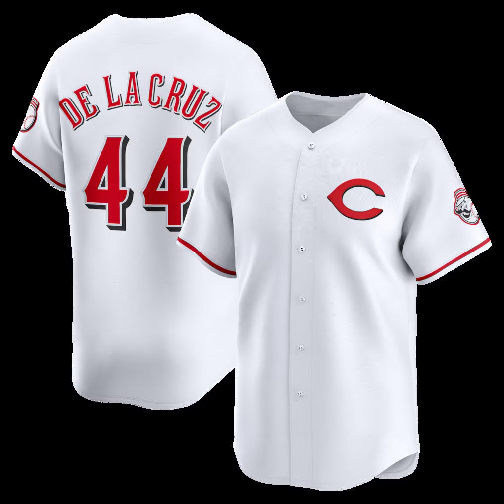 Cincinnati Reds #44 Elly De La Cruz White Puhics Alternate 2 Limited Player Jersey